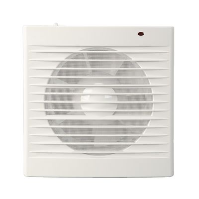 Ventilador de extração de ar axial montado na parede do banheiro em branco/preto