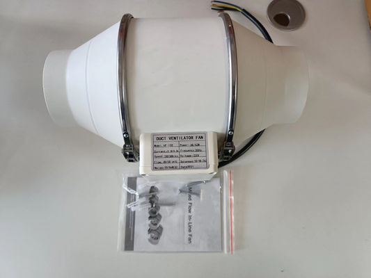 240V Velocidade Variavel Branca Ventilador de escape de conduta em linha para 4 polegadas 5 polegadas 8 polegadas de eficiência