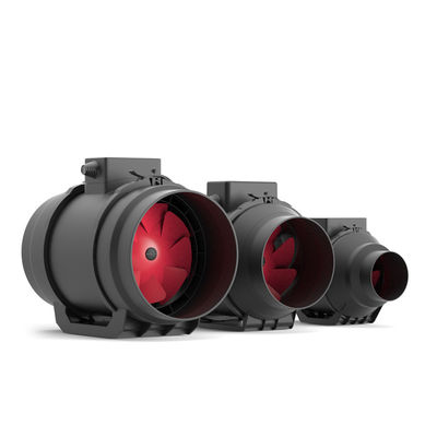 OEM Design Black Mass Silent Inline Fresh Air Wind Mixed Flow Duct Extractor Ventilador