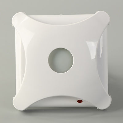 Centrífuga Blade Banheiro Tipo Quadrado Extrator de Ar Ventilador em Material de Plástico ABS Branco