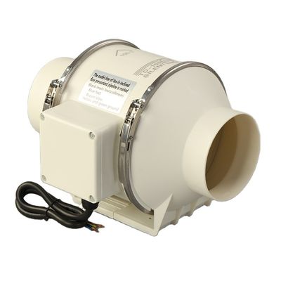 Baixo ruído 4' 5' de plástico Inline Duct Fan Controlada de escape Baixo ruído 2 níveis de velocidade