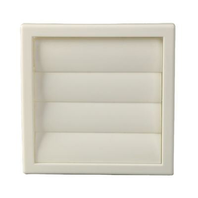 Ventilador de ar de parede Quadrado Extrator de secador de caixa de vento ABS Ventilador Louver de plástico de saída de ar exterior