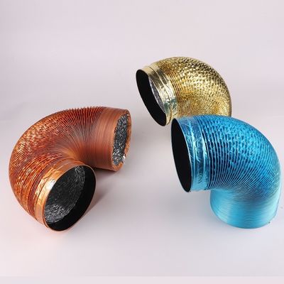 Tubo de alumínio revestido de plástico para instalação flexível de ventilação de ar condicionado