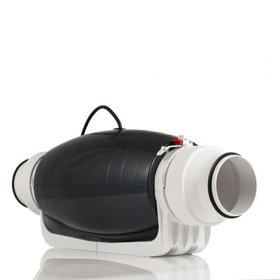 Ventilador de ducto de escape em linha de 2 velocidades de fluxo misturado de plástico de 5 polegadas TT para sistemas de cultivo hidropônico