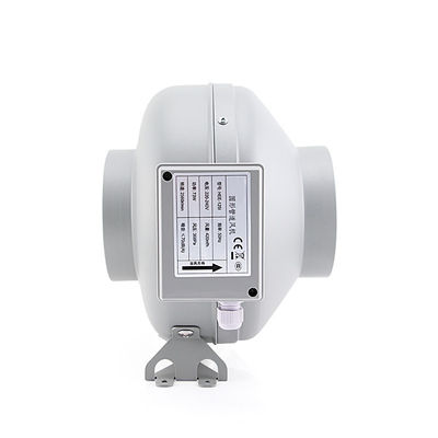 Material de lâmina de plástico 4 polegadas Motor silencioso Circular centrífuga de fluxo misto Ventilador em linha