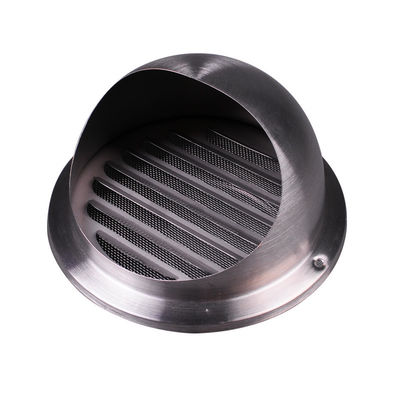 Ventilação de massa própria de aço inoxidável redondo exterior ventilação de parede do porto de ar com mosca