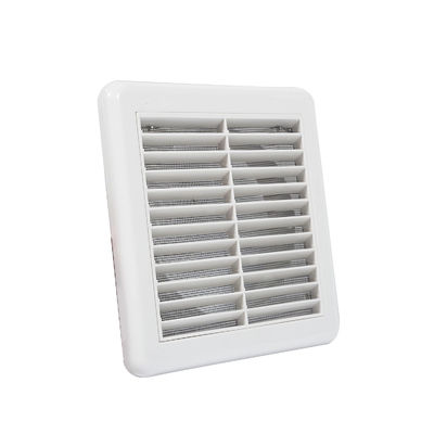 100 mm Quadrado Grill de plástico Branco PP Ducting ventilação extração ventilador com insectos redes