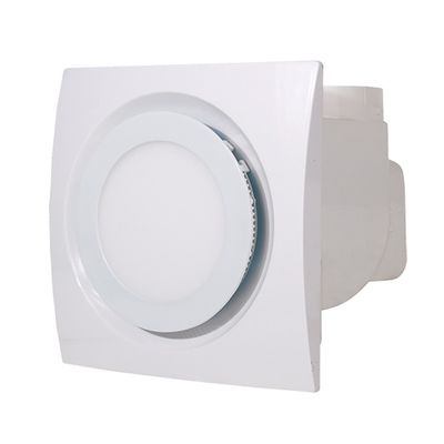 6 8 polegadas extractor de baixo ruído silêncio eletrico estufa Quadrado de ventilação com LED luz ventilador de escape montado na parede
