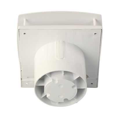 210 mm Ventilador de ventilação de parede e teto com interruptor de puxa e luz LED Branco 23-65 mm