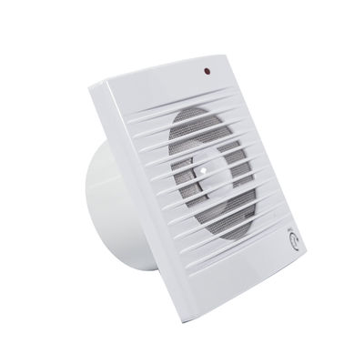 Ventilador de banheiro e cozinha quadrado com fluxo axial e design de montagem na parede