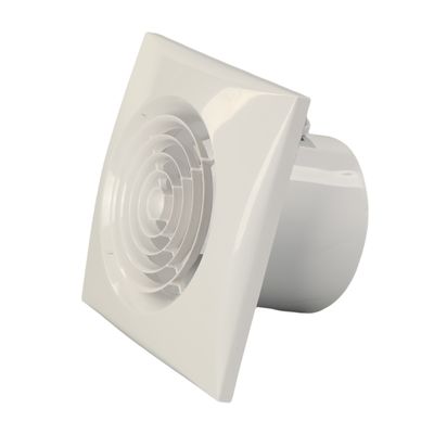 Ventilador de ventilação ultra silencioso de banheiro de 100 mm com ventilador de escape montado na parede com luz LED