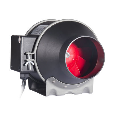 100~240V baixo ruído 4 polegadas EC com controlador de velocidade variável inteligente ventilador de dutos em linha