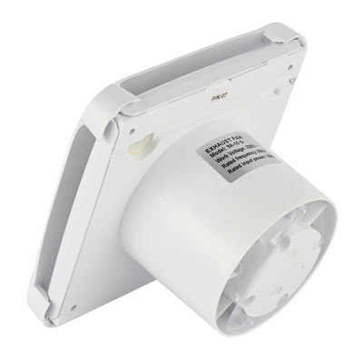 Ventilação de banheiro silenciosa de plástico de 6 polegadas com ventiladores LED montados na parede