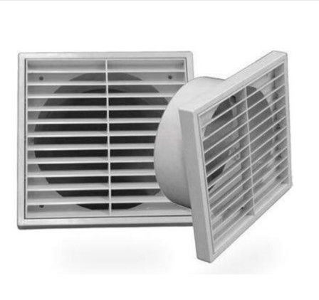 Grelha quadrada personalizada para ventilador de extração de ar Acessórios Ventilador de extração de ar branco
