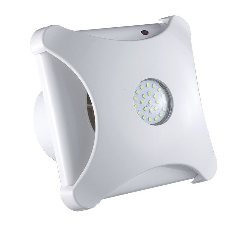 Ventilador de parede 100-150mm 4 6 polegadas 220V/110V Ventilador de extração de ventilação com luz LED e lâmina de plástico