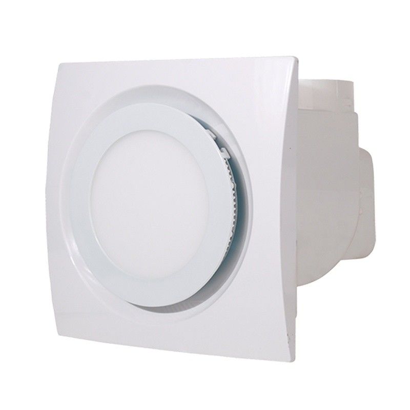 6 8 polegadas extractor de baixo ruído silêncio eletrico estufa Quadrado de ventilação com LED luz ventilador de escape montado na parede