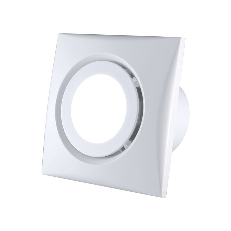 14. OEM/ODM Quadrado Ventilador de escape montado no teto com luz LED de 4W e quantidade de massa de ar