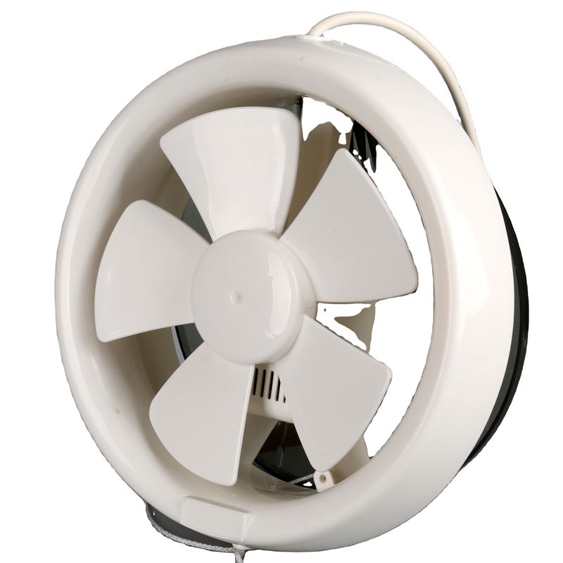 Tipo de corrente elétrica AC lâmina de plástico hidropônica de parede montada ventilador axial para dutos redondos