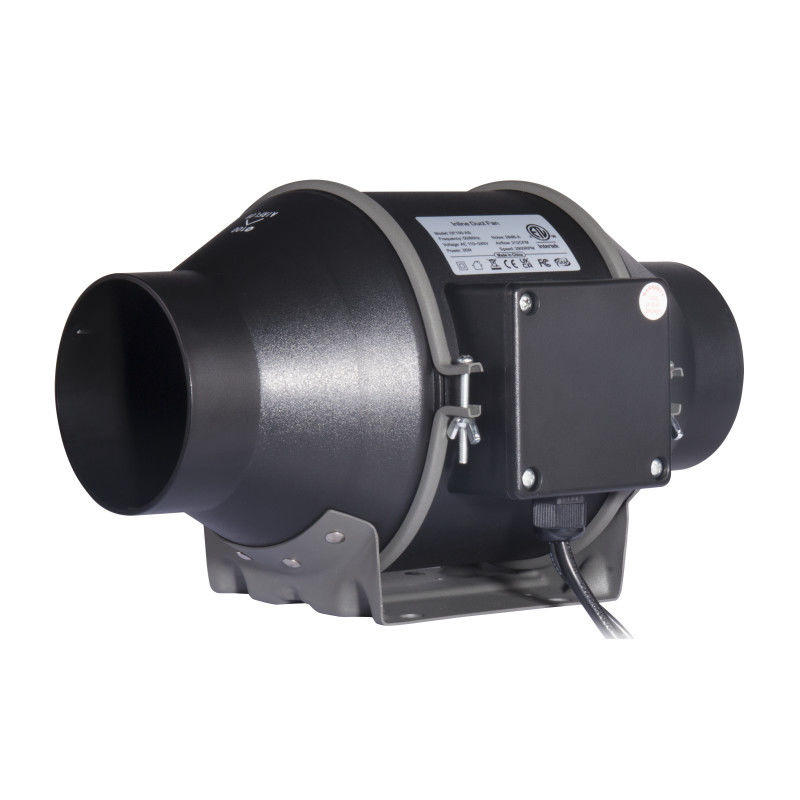 100~240V Baixo ruído 4 polegadas 100mm Ventilador de conduta em linha com controlador de velocidade para ventilador de ventilação hidropônica