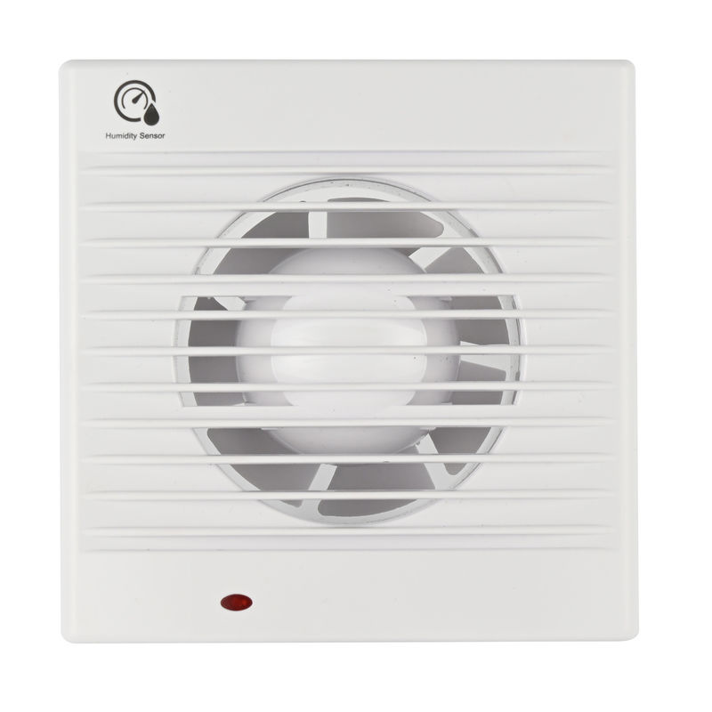 Logotipo personalizado Marca 5 INCH personalização elétrica de baixo ruído Mini banheiro ventilador de escape de ar com sensor de umidade