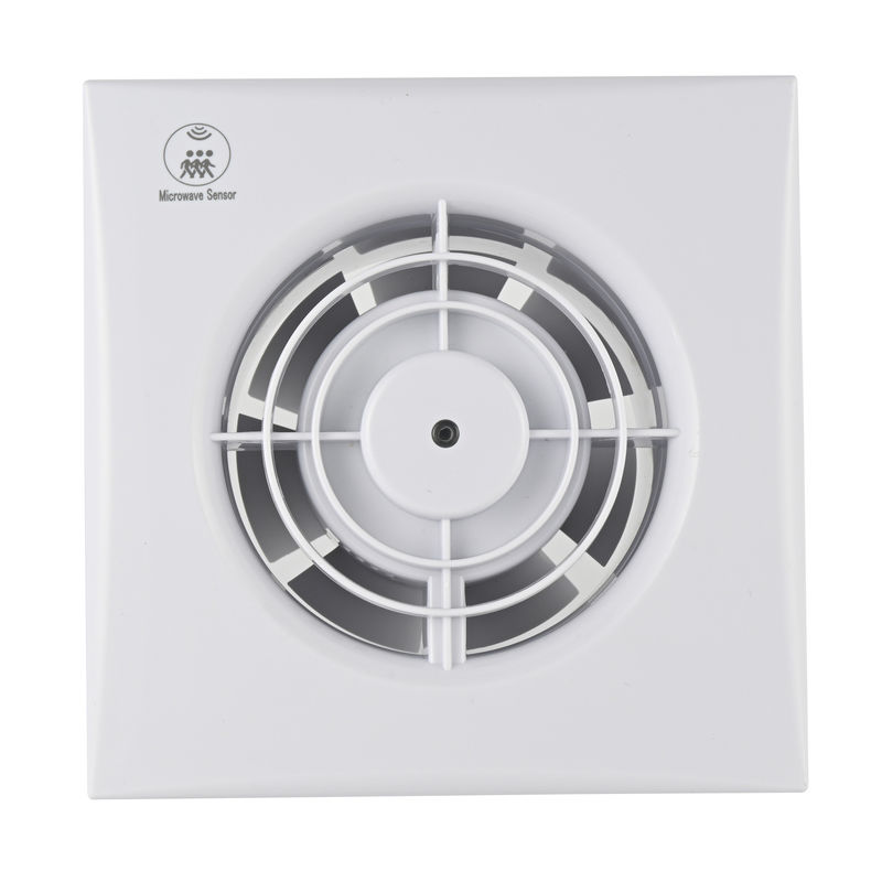 125 mm Fecho de baixo ruído Ventilação de banheiro Ventilador de escape montado na parede com sensor de umidade Ventilador de extração de ar